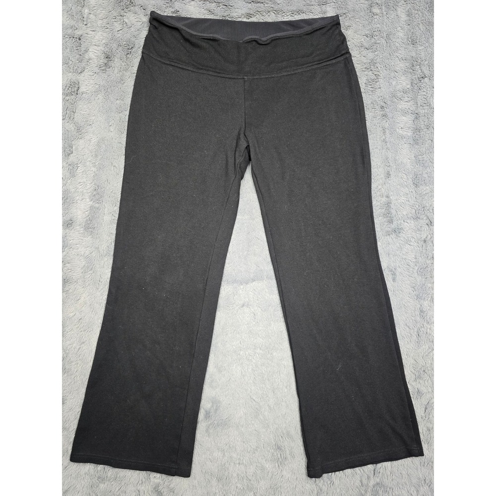 Zobha Womens XL Black Activewear Straight Leg Yoga Pants Workout Trousers
